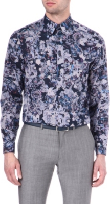 PS BY PAUL SMITH Floral-printed single-cuff shirt