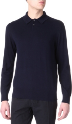 PS BY PAUL SMITH Contrast-seam knitted polo shirt