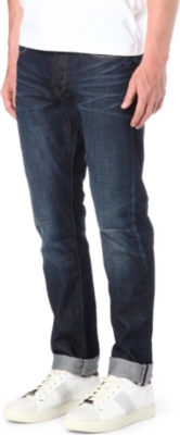 PAUL SMITH JEANS Slim-fit broken-twill tapered jeans