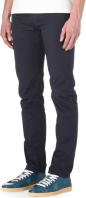 PAUL SMITH JEANS Slim-fit selvedge-denim tapered jeans