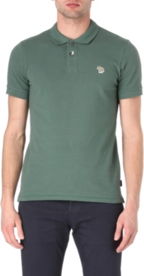 PAUL SMITH JEANS Zebra cotton-piqu&eacute; polo shirt
