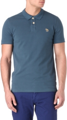 PAUL SMITH JEANS Zebra cotton-piqu&eacute; polo shirt
