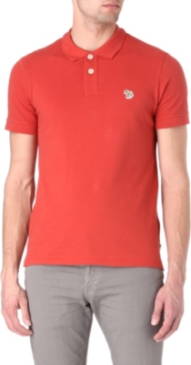 PAUL SMITH JEANS Zebra cotton-piqu&eacute; polo shirt