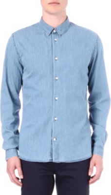 PAUL SMITH JEANS Chambray slim-fit shirt