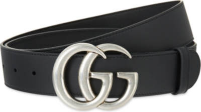 GUCCI - GG buckle leather belt | 0