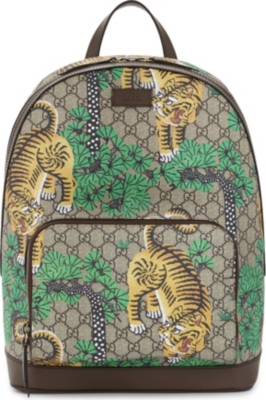 gucci tiger print backpack