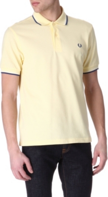 FRED PERRY Slim-fit twin-tipped polo shirt