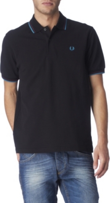 FRED PERRY Twin&ndash;tipped polo shirt (Black