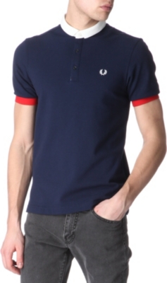FRED PERRY Slim-fit block-colour polo shirt