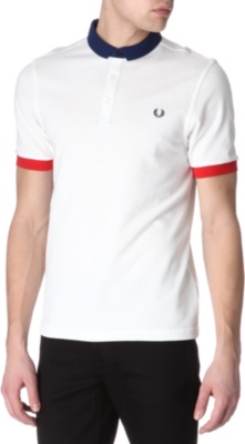 FRED PERRY Slim-fit block-colour polo shirt