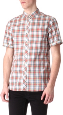 FRED PERRY Sun-faded tartan shirt