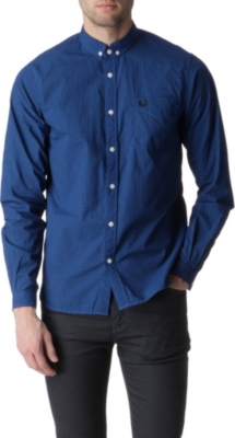 FRED PERRY Gingham single cuff shirt