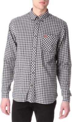 FRED PERRY Gingham single cuff shirt