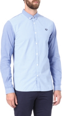 FRED PERRY Slim-fit gingham shirt