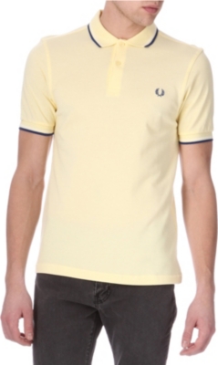 FRED PERRY Slim-fit twin-tipped polo shirt