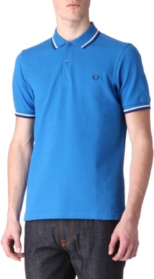 FRED PERRY Slim-fit twin-tipped polo shirt