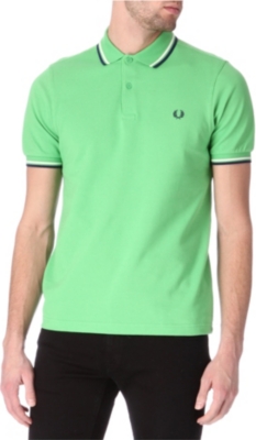FRED PERRY Slim-fit twin-tipped polo shirt