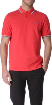 FRED PERRY Slim-fit tipped polo shirt