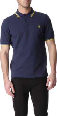 FRED PERRY Slim-fit tipped polo shirt