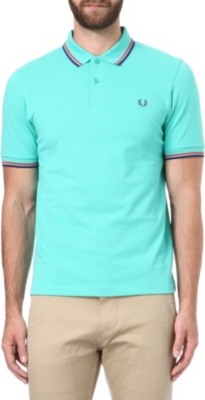 FRED PERRY Slim-fit twin-tipped polo shirt