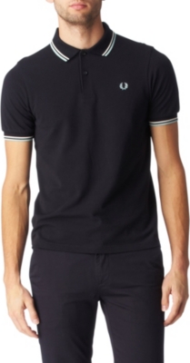 FRED PERRY Two colour twin tipped polo shirt