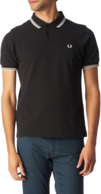 FRED PERRY Twin tipped polo shirt (Black/white