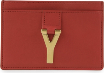 SAINT LAURENT Chyc leather card holder