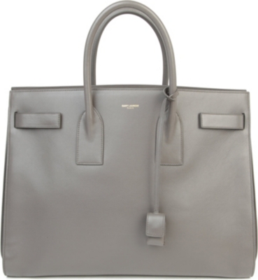 SAINT LAURENT Sac du Jour large leather tote
