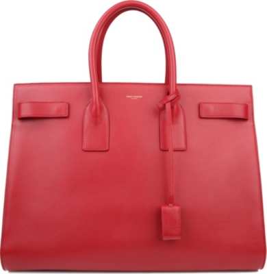 SAINT LAURENT Sac du Jour large leather tote