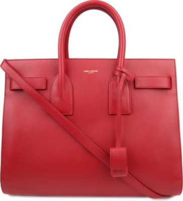 SAINT LAURENT Sac du Jour small leather tote