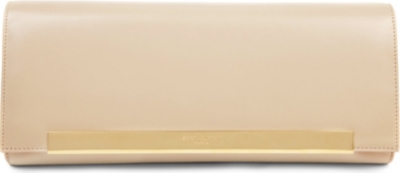 SAINT LAURENT Lutetia flap leather clutch