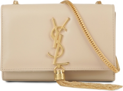 SAINT LAURENT Cassandre small leather shoulder bag