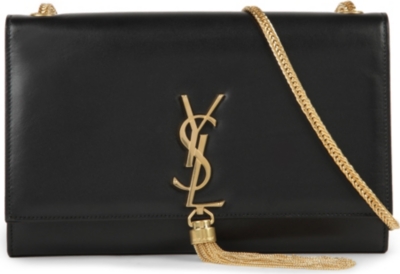 SAINT LAURENT Cassandre large leather shoulder bag