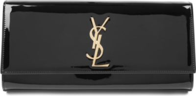 SAINT LAURENT Cassandre patent leather clutch