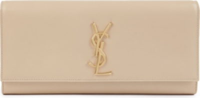 SAINT LAURENT Cassandre leather clutch