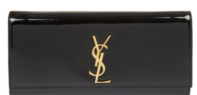 SAINT LAURENT Cassandre patent leather clutch