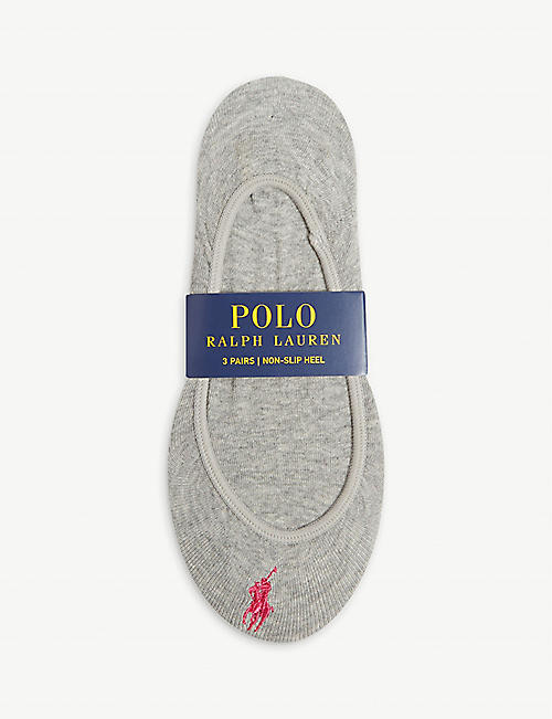 POLO RALPH LAUREN: Cotton-blend set of three liner socks