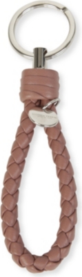 BOTTEGA VENETA Woven leather key ring