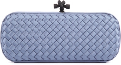 BOTTEGA VENETA Stretch Knot intrecciato satin clutch
