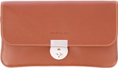 LONGCHAMP Veau Foulonne leather travel wallet