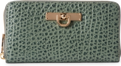 DKNY French Grain zip&ndash;around wallet (Celadon