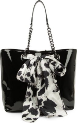 DKNY Patent scarf tote