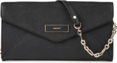 DKNY Saffiano envelope clutch