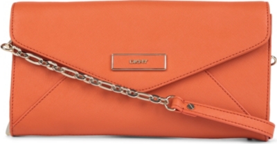 DKNY Saffiano envelope clutch