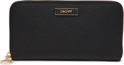 DKNY Saffiano large zip-around wallet