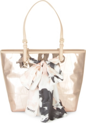 DKNY Quilted leather scarf shopper