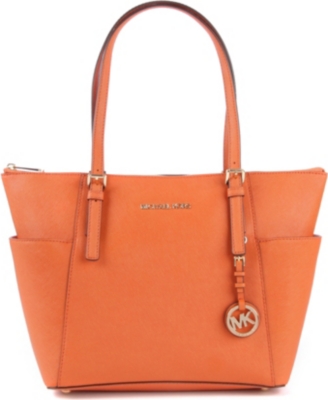 MICHAEL KORS Jet Set top-zip saffiano leather tote