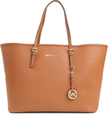 MICHAEL KORS Jet Set Travel medium saffiano leather tote