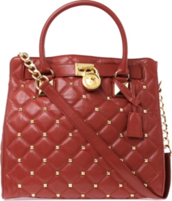 MICHAEL KORS Hamilton quilted studs tote