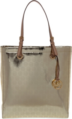 MICHAEL KORS Jet Set metallic tote